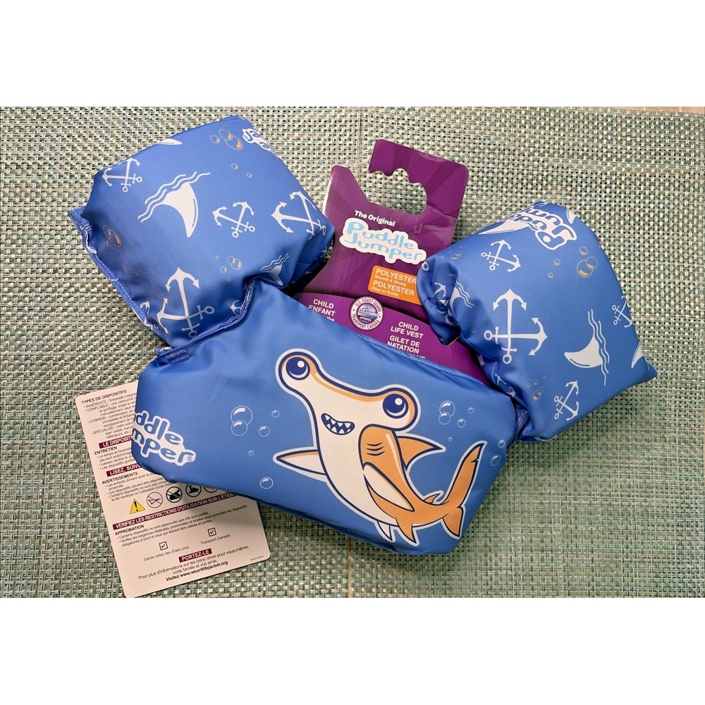 Puddle Jumper Hammerhead Shark Child Swim Floatation Jacket / Vest - 33 to 55lbs